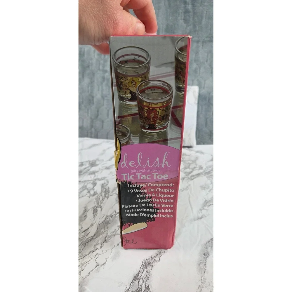 Delish Gifts with Attitude Tic Tac Toe Shot Glass Game Set Working Girl 326242GB